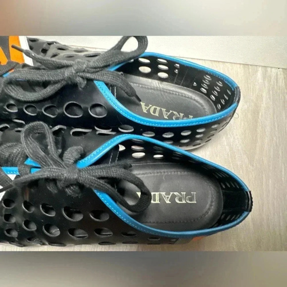 Prada lace up summer lace up shoes Multiple colors Sz 9 - Picture 7 of 10